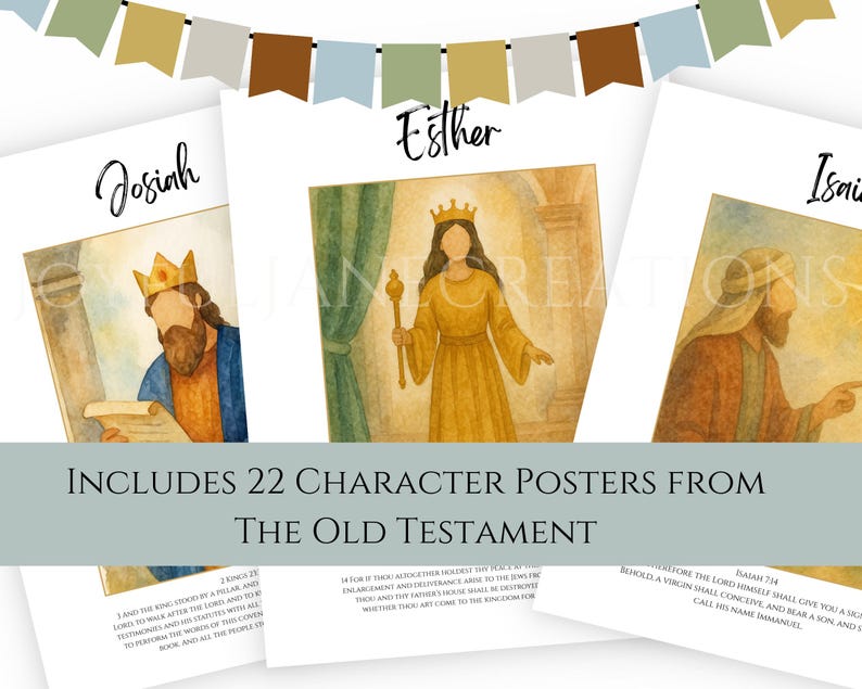 LDS Primary Bulletin Board Kit, Primary President helps, 2026 Primary Come Follow Me, Old Testament Scripture art, Church of Jesus Christ image 6