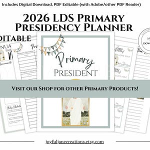 LDS Primary Bulletin Board Kit, Primary President helps, 2026 Primary Come Follow Me, Old Testament Scripture art, Church of Jesus Christ image 14