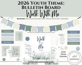 LDS Jugend Thema 2026 Geh mit mir Moses 6:34, Junge Damen Thema, LDS Jugendprogramm Junge Damen hilft, Kirche Jesu Christi, Schwarzes Brett