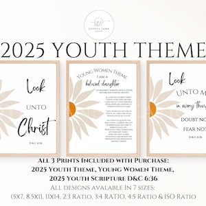 LDS Youth theme 2025 Look unto Christ D&C 6:36, Young Women Theme, LDS Youth Program Young Women, Church of Jesus Christ, Bulletin board
