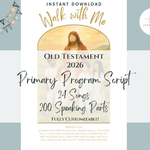 Aanpasbaar script van het basisprogramma LDS 2026, Oudtestamentische jeugdwerk avondmaalsbijeenkomst presentatie overzicht Come Follow Me, Walk With Me afbeelding 2