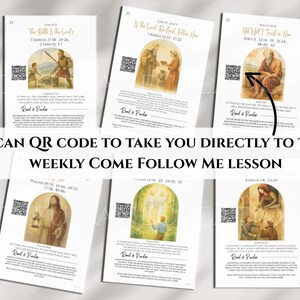 2026 Come Follow Me Old Testament Study Cards, LDS Weekly Scripture Study Printable, Digital Download Scripture Guide image 2