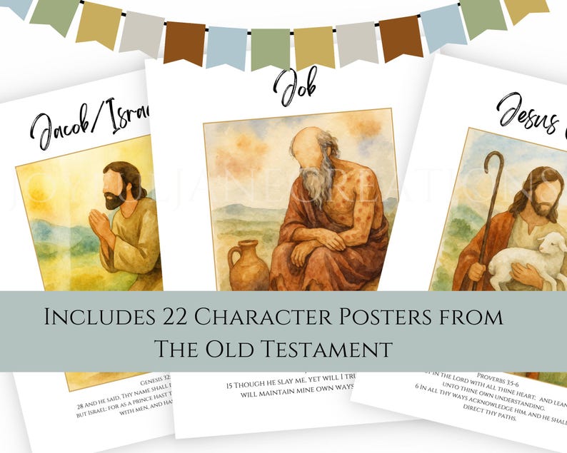 LDS Primary Bulletin Board Kit, Primary President helps, 2026 Primary Come Follow Me, Old Testament Scripture art, Church of Jesus Christ image 9