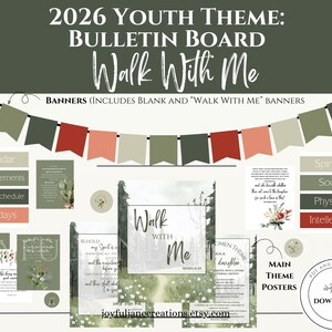 LDS Youth theme 2026 Walk With Me Moses 6:34, Young Women Theme, LDS Youth Program Young Women helps, Church of Jesus Christ, Bulletin board