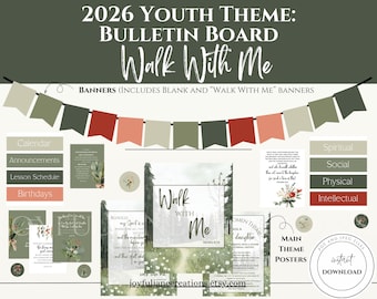 LDS Jugend Thema 2026 Geh mit mir Moses 6:34, Junge Damen Thema, LDS Jugendprogramm Junge Damen hilft, Kirche Jesu Christi, Schwarzes Brett
