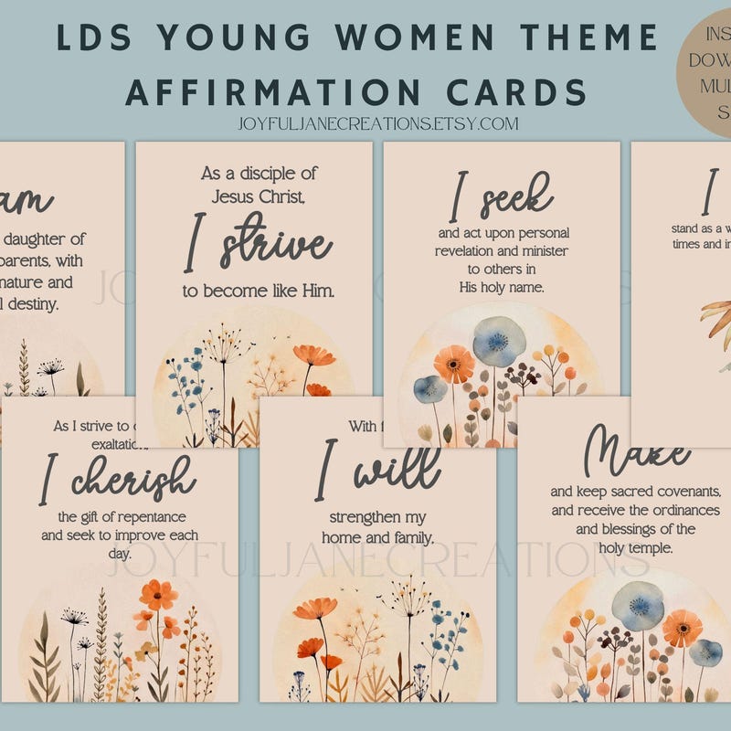 Young Women Values - Etsy