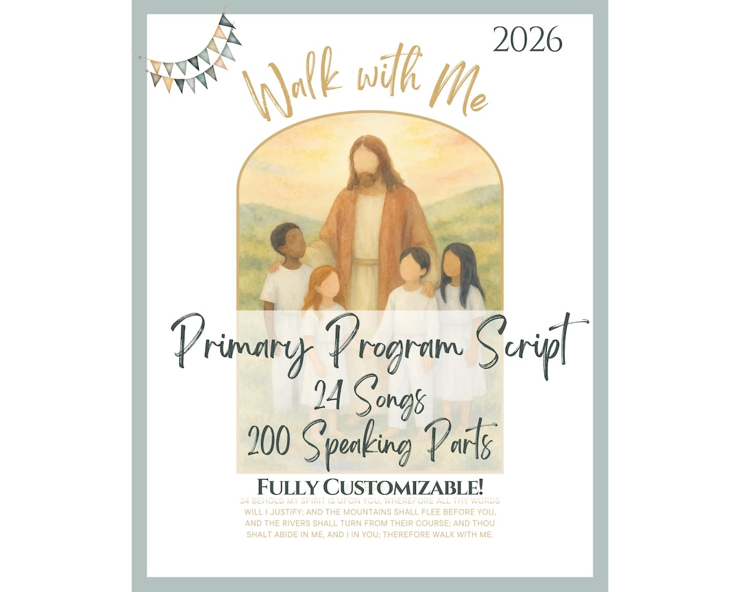 LDS Primary Program Script Customizable 2026, Old Testament Primary ...