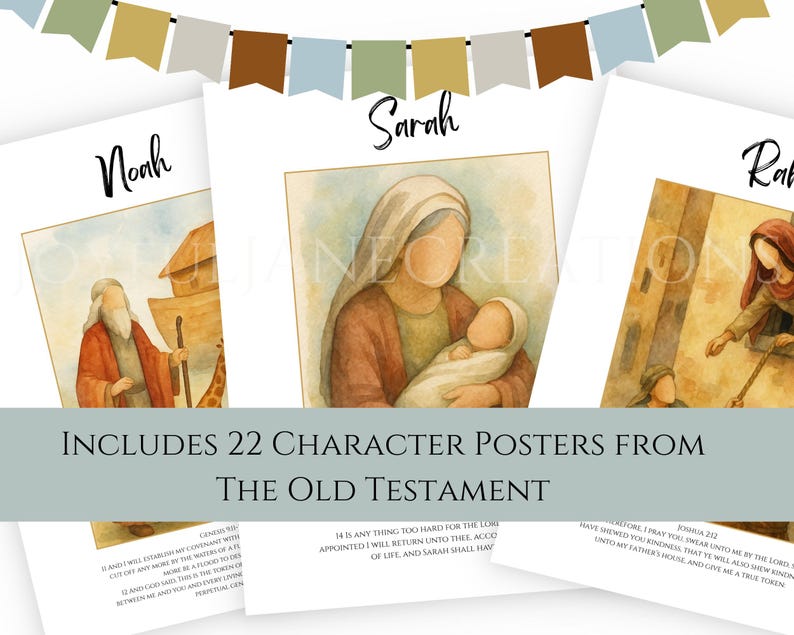 LDS Primary Bulletin Board Kit, Primary President helps, 2026 Primary Come Follow Me, Old Testament Scripture art, Church of Jesus Christ image 8