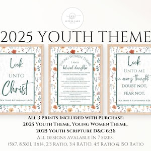 LDS Youth theme 2025 Look unto Christ D&C 6:36, Young Women Theme, LDS Youth Program Young Women, Church of Jesus Christ, Bulletin board