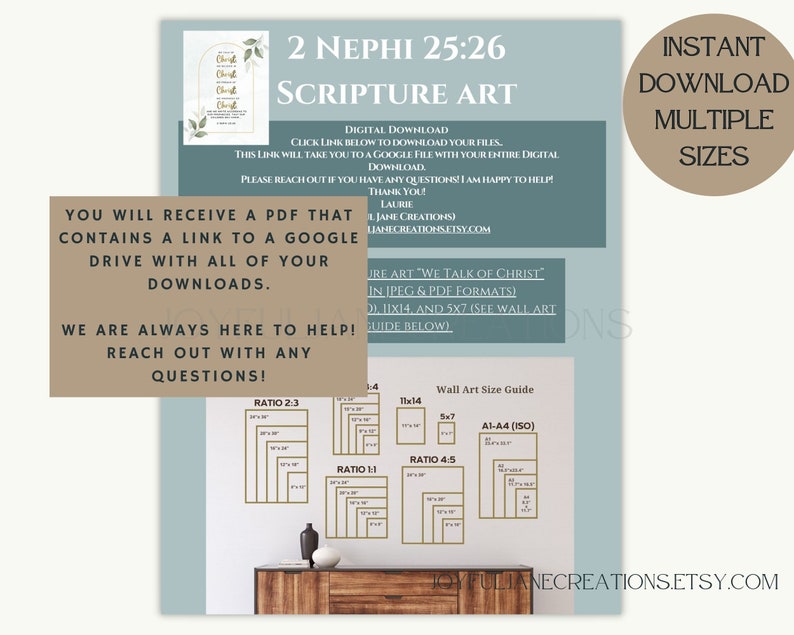 Book of Mormon Scripture Art come Follow Me 2 Nephi 25:26 We Talk of ...