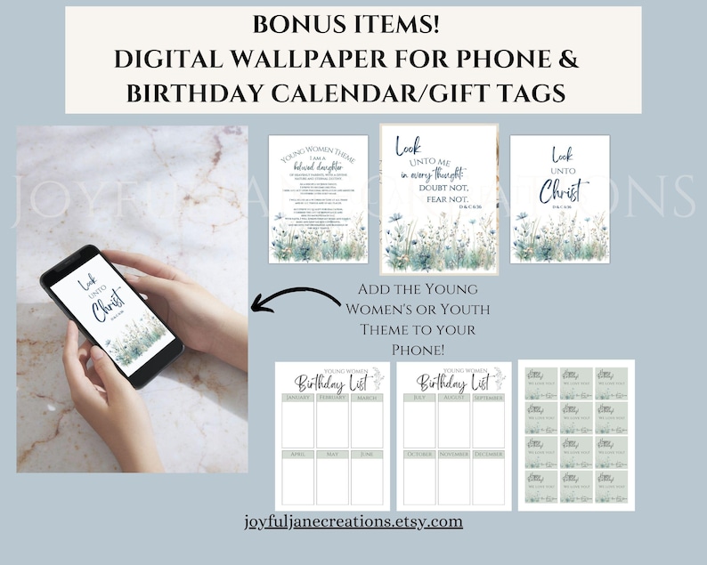 LDS Youth Theme 2025 Look Unto Christ D&C 636, Young Women Theme, LDS