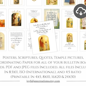 LDS Primary Bulletin Board Kit, Primary President helps, 2026 Primary Come Follow Me, Old Testament Scripture art, Church of Jesus Christ image 2