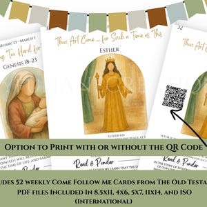 2026 Come Follow Me Old Testament Study Cards, LDS Weekly Scripture Study Printable, Digital Download Scripture Guide image 3