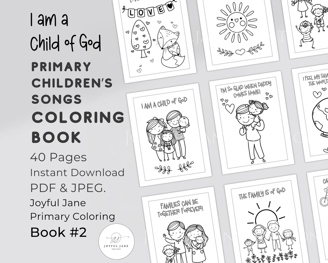 LDS Primary Coloring Pages Printable Download, Ldsprimary I Am a Child ...