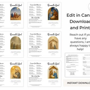 LDS Christmas Sacrament Meeting Program Template, Editable Canva ...