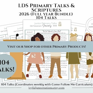 LDS Primary Bulletin Board Kit, Primary President helps, 2026 Primary Come Follow Me, Old Testament Scripture art, Church of Jesus Christ image 15