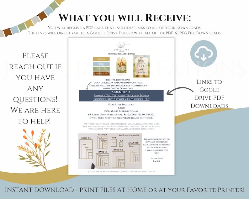 LDS Primary Bulletin Board Kit, Primary President helps, 2026 Primary Come Follow Me, Old Testament Scripture art, Church of Jesus Christ image 13
