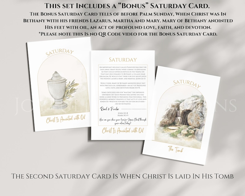 LDS Holy Week Study Cards, Easter Story Printables, Holy Week Countdown ...