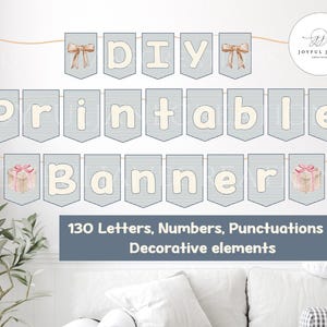 Bannière décorative imprimable à faire soi-même, bannière décorative de fête, fête d'anniversaire, décoration de douche, décoration d'événement, tableau d'affichage, imprimante de bannière personnalisée