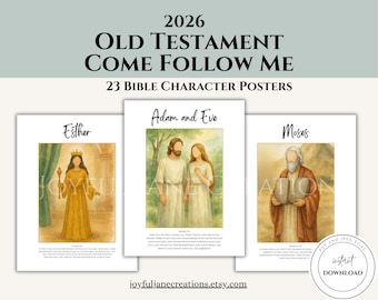 LDS Primary Bulletin Board, Primary President helps, 2026 Primary Come Follow Me, Old Testament Scripture Posters, Church of Jesus Christ