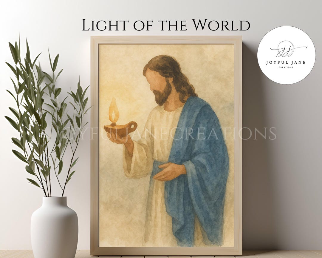 The Light of the World Jesus Christ Printable Wall Art, Christian ...