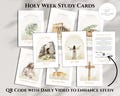 LDS Holy Week Study Cards, Easter Story Printables, Holy Week Countdown, Holy Week Printable, Holy Week Story Card, Easter Story Card Advent