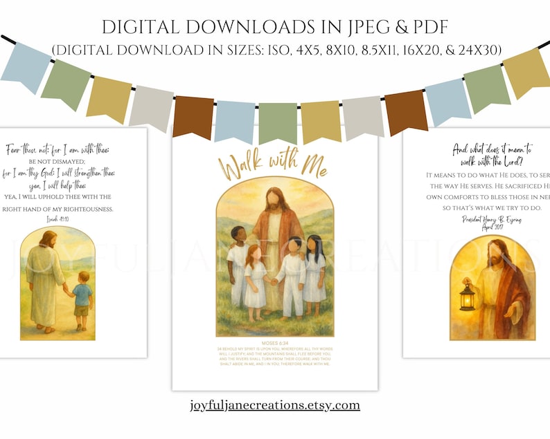 LDS Primary Bulletin Board Kit, Primary President helps, 2026 Primary Come Follow Me, Old Testament Scripture art, Church of Jesus Christ image 11