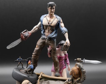 Army of Darkness Diorama/impreso en resina/pintado a mano/ 16cm