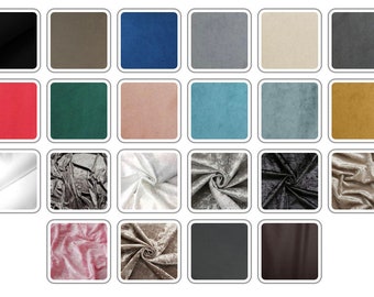 Fabric Sample Plush Velvet And Crushed Fabric Swatch