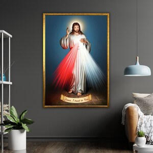 Jesus Christ Art Canvas Print, Ready to Hang, Framed Christian Wall Decor, Religious Gift