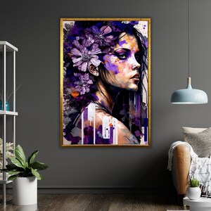 Colorful Watercolor Look Canvas Art, Abstract Wall Decor, Modern Painting, Large Abstract Art, Home Decoration