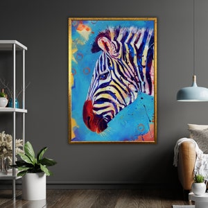 Zebra Art Canvas Set, Black and White Decor, Wildlife Wall Art, Animal Prints, Modern Home Decor