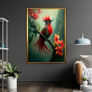 Tropical Art Canvas, Beach Vacation Decor, Ocean Waves Painting, Coastal Wall Art