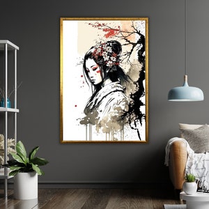 Flores de serenidad arte lienzo, decoración floral de la pared, regalo para ella, inspirado en la naturaleza, decoración del hogar