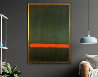 Mark Rothko Dark Green Canvas Print, Framed Artwork, Ready to Hang, Abstract Wall Decor