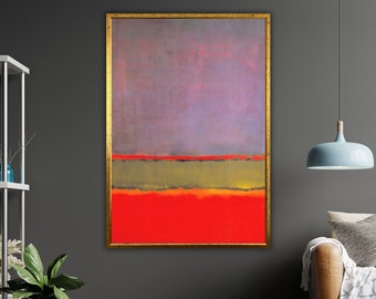 Mark Rothko Pink Red Canvas Print, Framed Wall Art, Ready to Hang, Abstract Art, Contemporary Home Decor