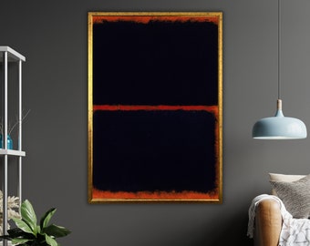 Ready to Hang Mark Rothko Black Red Canvas Print, Framed Wall Art, Abstract Art, Home Decor, Modern Design