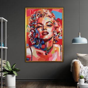 Sexy Woman Art Canvas Print, Vibrant Colors, Ready to Hang, Framed Wall Decor