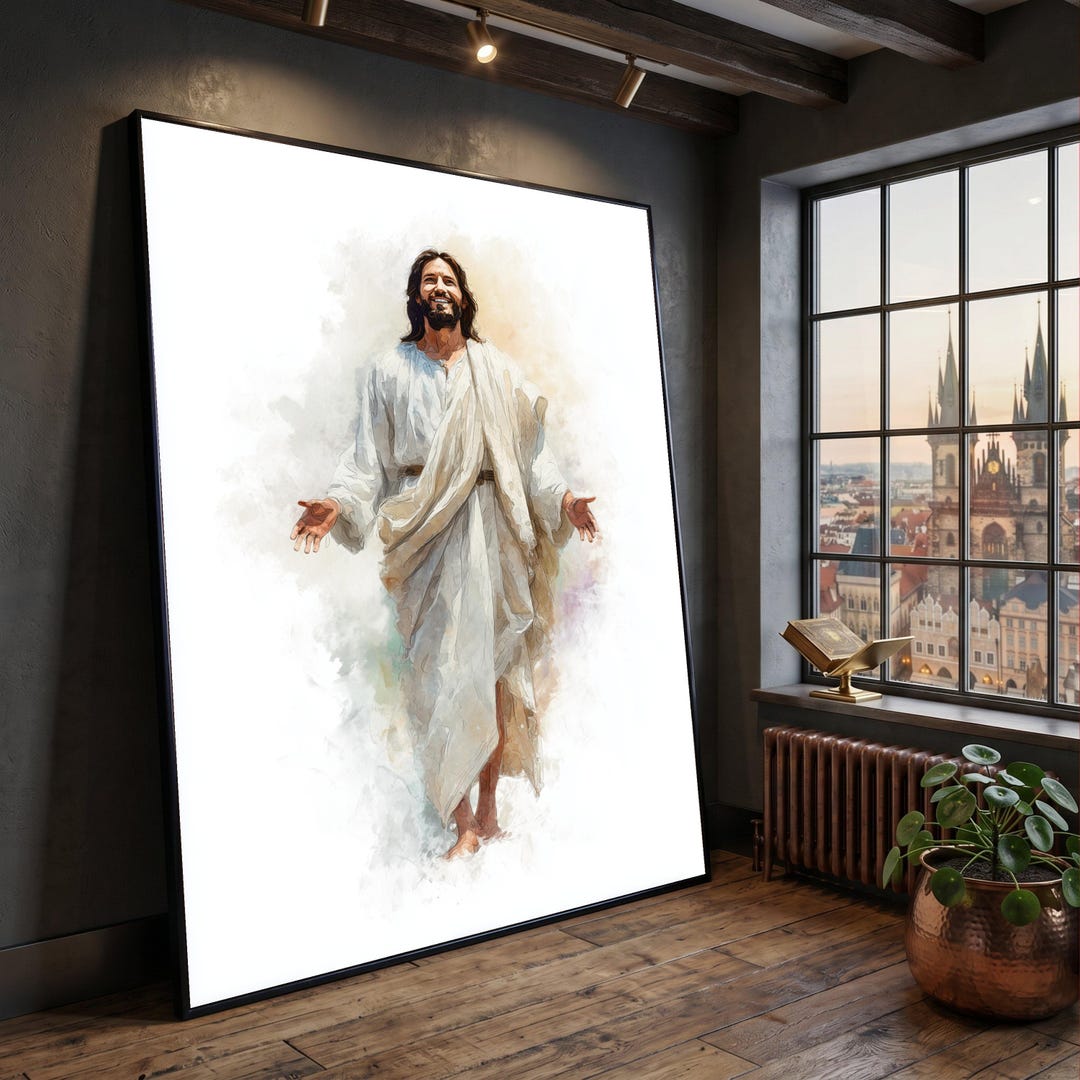 Inspirational Jesus Christ Canvas Wall Art, Religious Christian Decor ...