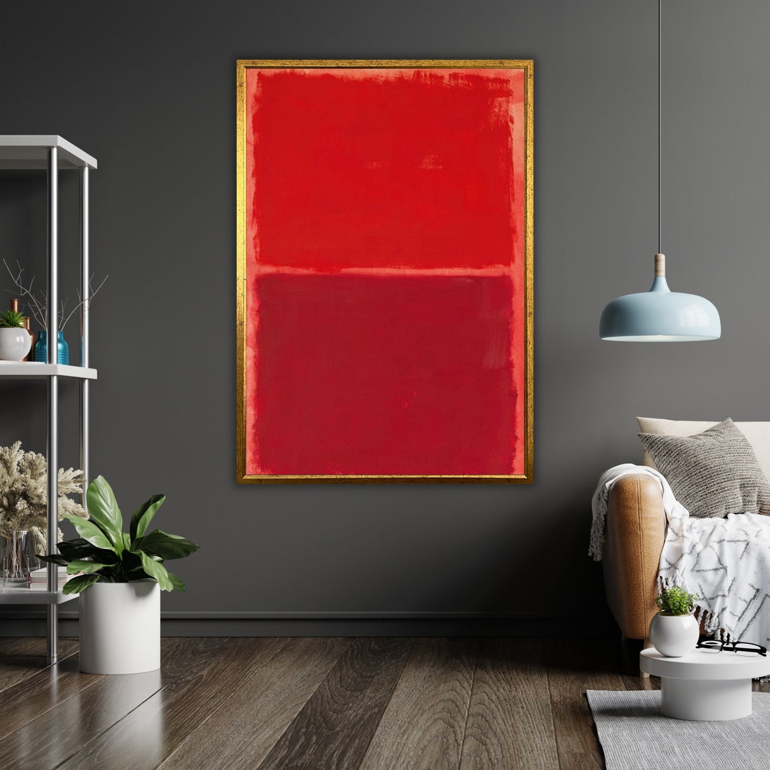 Mark Rothko Abstract Red Art Canvas, Home Decor, Modern Wall Art ...