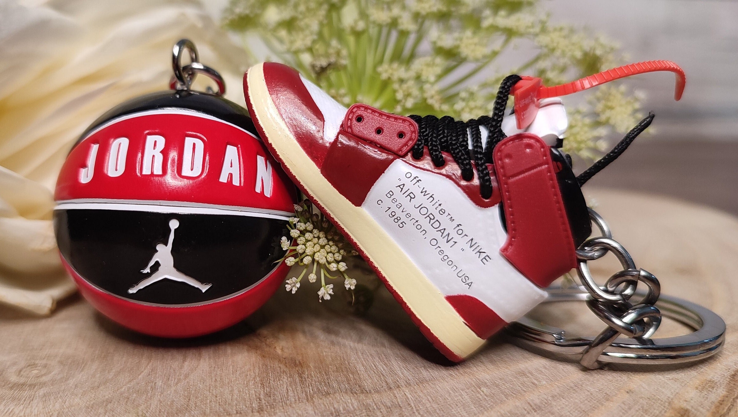 10 Portachiavi Nike Air Jordan 1 Multicolor Mini Sneaker 2D Keychain