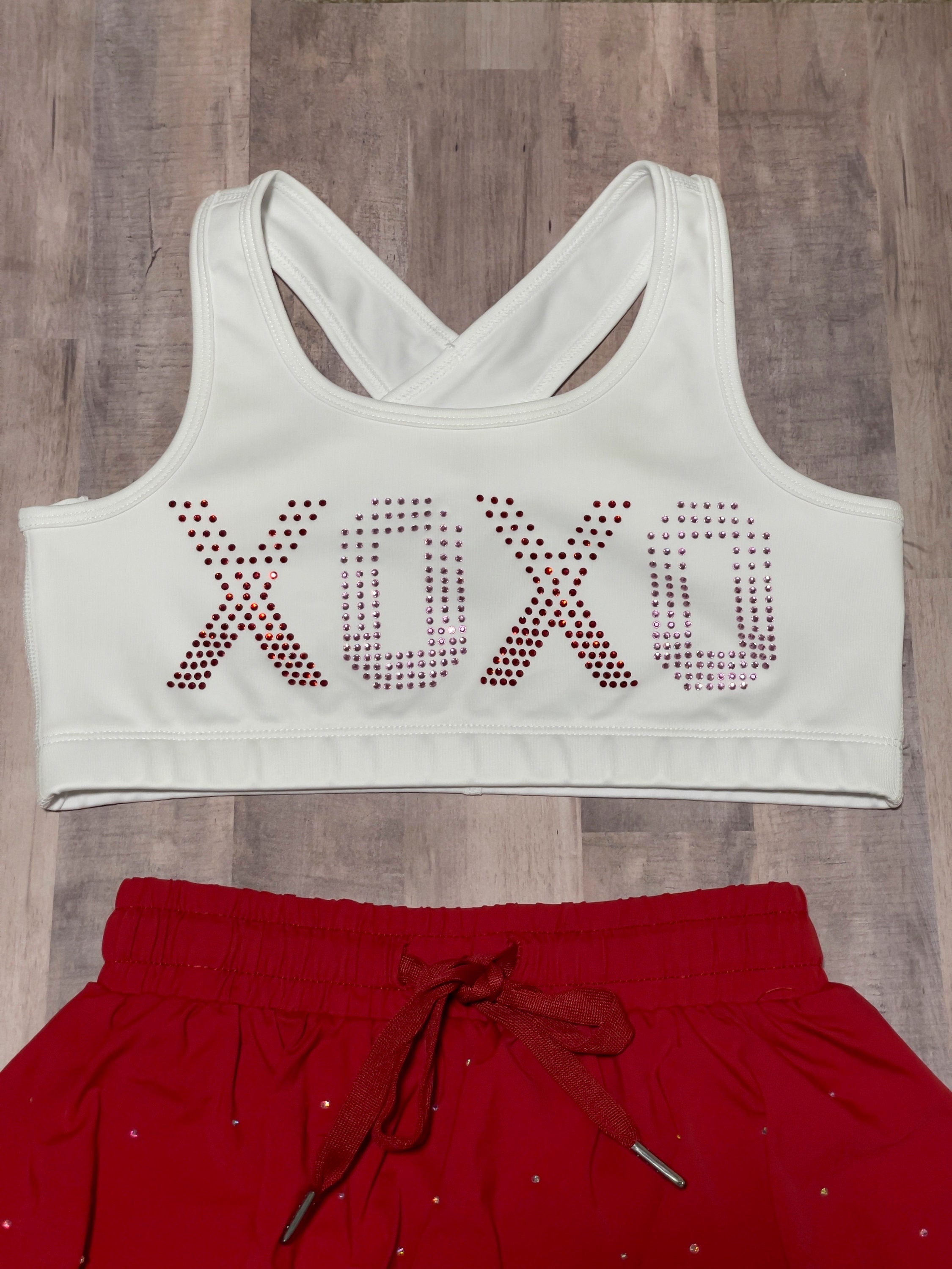 XOXO Rhinestone Sports Top 