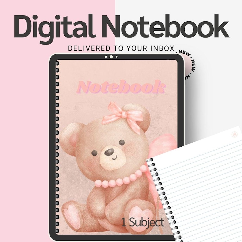 1 Subject Digital Notebook | Student Notebook | 100+ Pages | Ruled ...