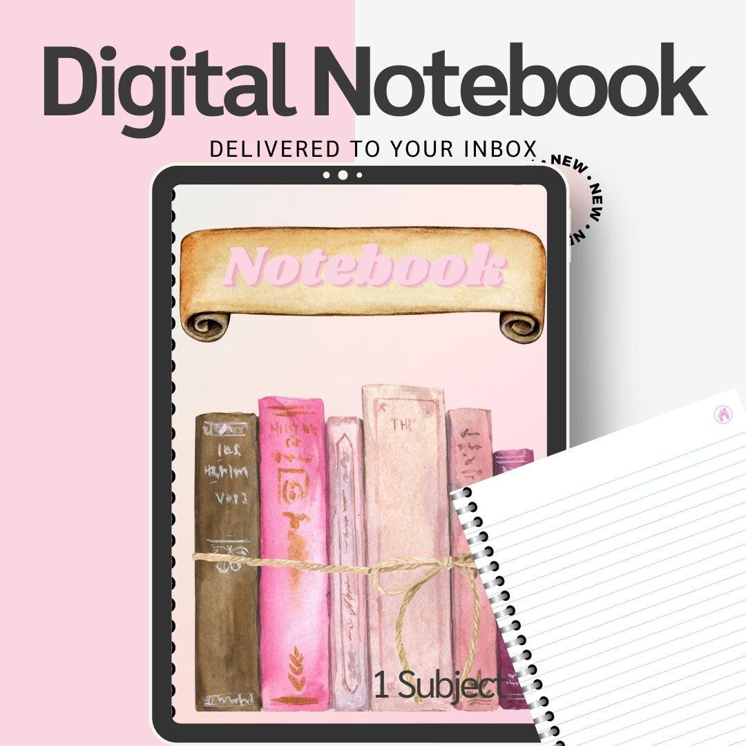 Ruled Pages Digital Notebook | Minimalist Student Planner (PDF) - Etsy