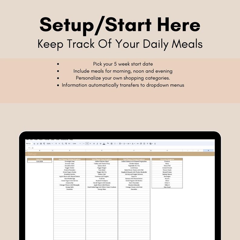 5-week Meal Planner Printable | Printable Weekly Meal Planning Sheet ...