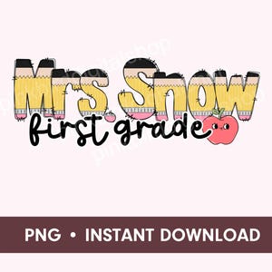 Personalized Teacher Name Png, Custom Name Teacher Instant Digital Download, Gift for Teacher, Teacher Appreciation