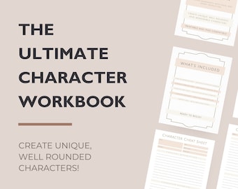 Character Development Workbook: Novelist Planner, Character Profiles (Digital Download)