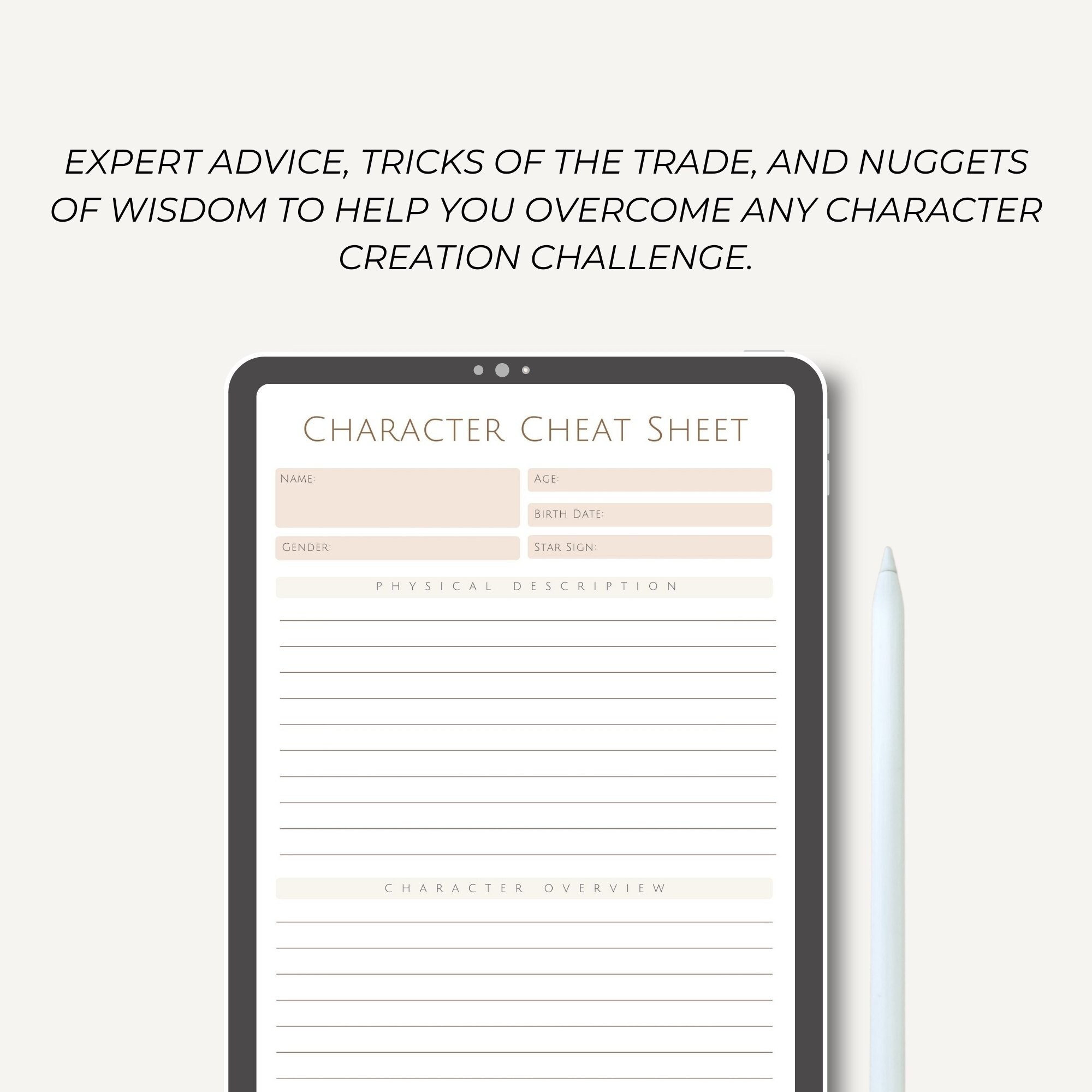 Character Development Workbook: Novelist Planner, Character Profiles ...