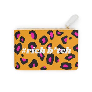 Rich Bitch Mini Clutch Bag / piccola borsa / borsa a mano / trendy / borse / mini borsa / borsa con cerniera / moda / elegante pochette / porta soldi