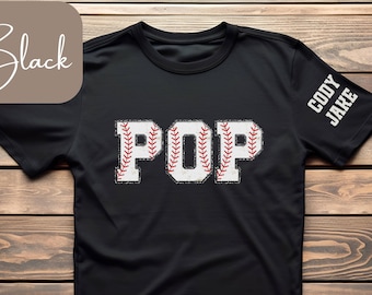 Pop Baseball T-Shirt, T-Ball Pop Shirt, Baseball Pop Sweatshirt, Personalized Pop Sweatshirt, Pop Gift, Pop TShirt, Baseball Gift for Pop